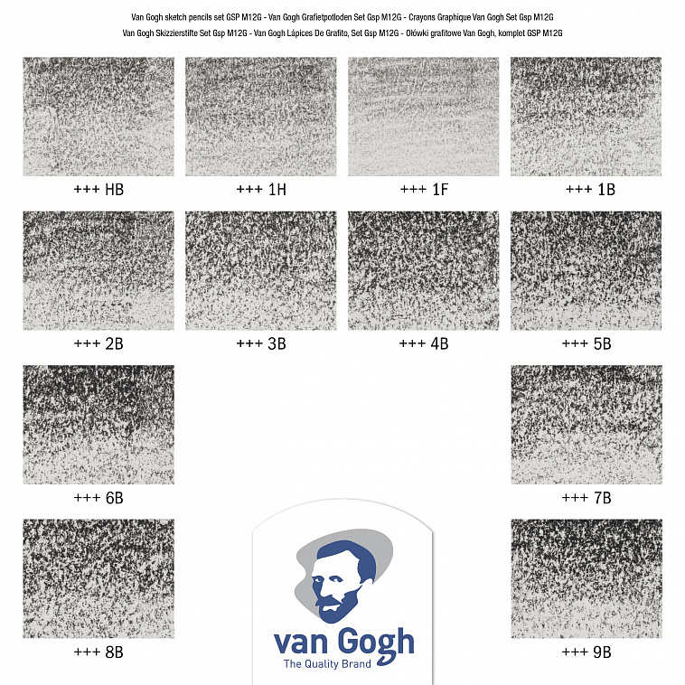Набор карандашей для графики Talens "Van Gogh" 12 шт