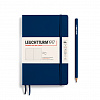 Записная книжка в точку Leuchtturm Paperback В6+ 123 стр., мягкая обложка темно-синий