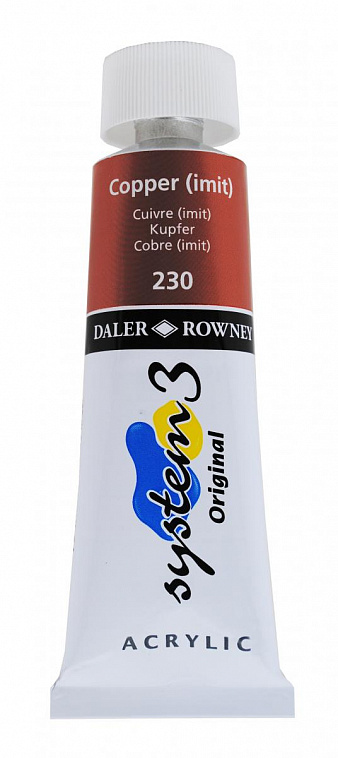 Акрил Daler-Rowney "SYSTEM 3" 75 мл Медный (имитация) 606x758