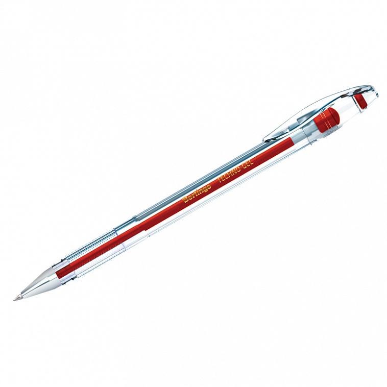 Ручка гелевая Berlingo "Techno-Gel" 0,5 мм, красная