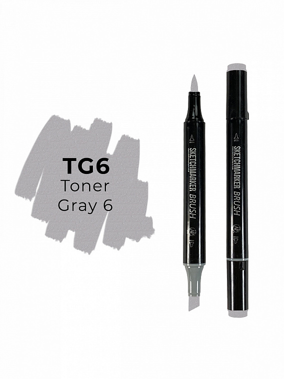 Маркер двухсторонний на спиртовой основе Sketchmarker Brush Цвет Тонированный серый 6 606x758