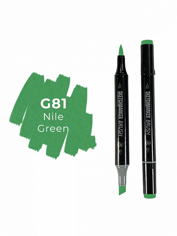 Маркер двухсторонний на спиртовой основе Sketchmarker Brush Цвет Зеленый Нил 606x758