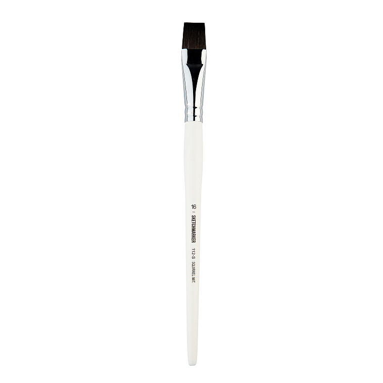 Кисть белка имитация №16 плоская  Sketchmarker "112" ручка короткая 606x758