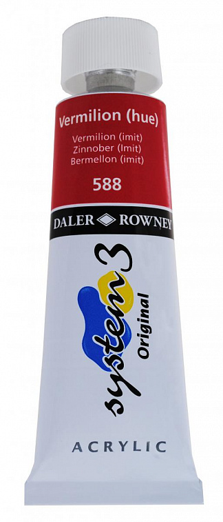 Акрил Daler-Rowney "SYSTEM 3" 75 мл Киноварь (имитация) 606x758