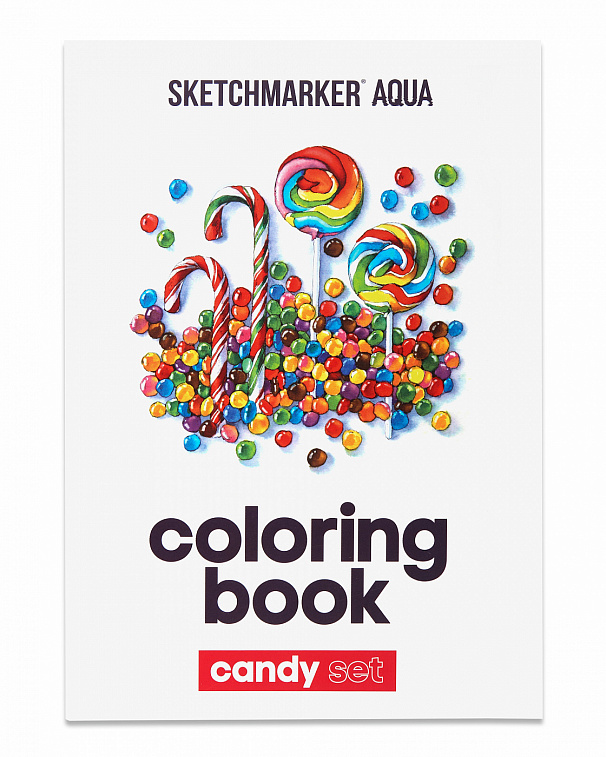 Книга-раскраска на акварельной бумаге "SKETCHMARKER" CANDY, 8 л., 240 г/м2