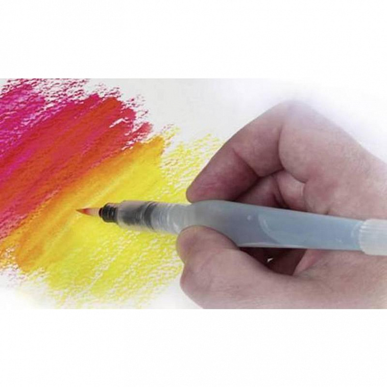 Кисть с резервуаром Pentel "Aquash Brush" плоская (средняя), в PPS