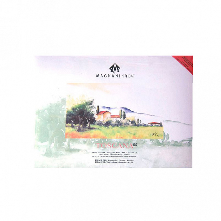 Альбом-склейка для акварели Magnani "Toscana" 36х51 см 20 л 300 г, хлопок 100%
