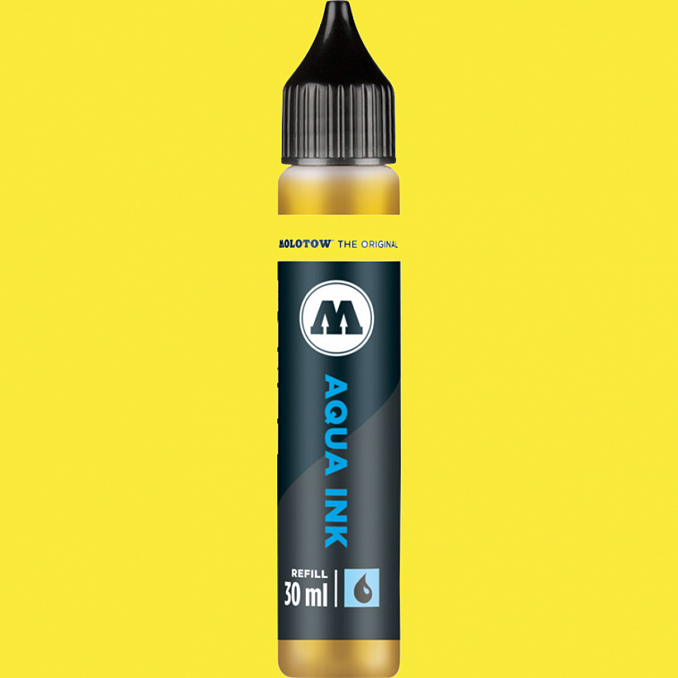 Заправка для маркеров Molotow "AQVA GRAF-X" 30 мл Желтый 606x758