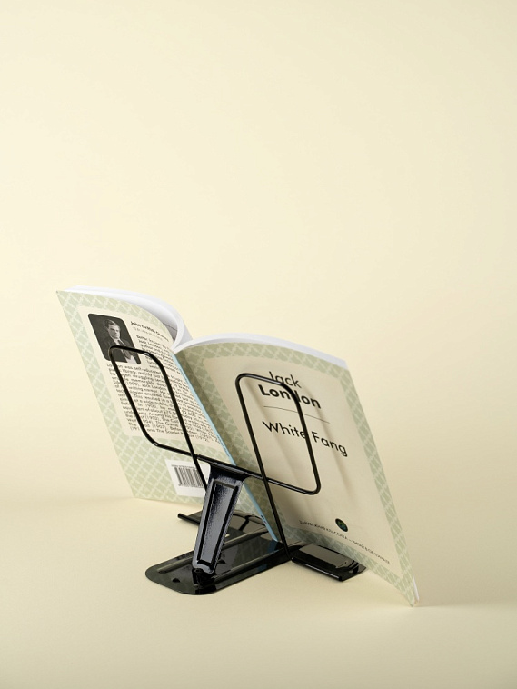 Подставка для книг Globus, металлическая, черная 606x758