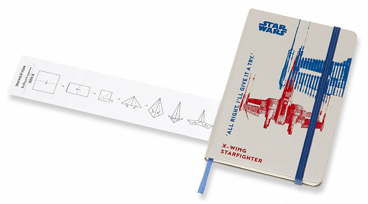 Еженедельние Moleskine "Star Wars" WKNT LE 9х14 см 144 стр., фиксирующая резинка, цвет белый Xwing