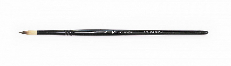 Кисть синтетика №8 круглая Pinax "HI-TECH 221" ручка короткая 606x758