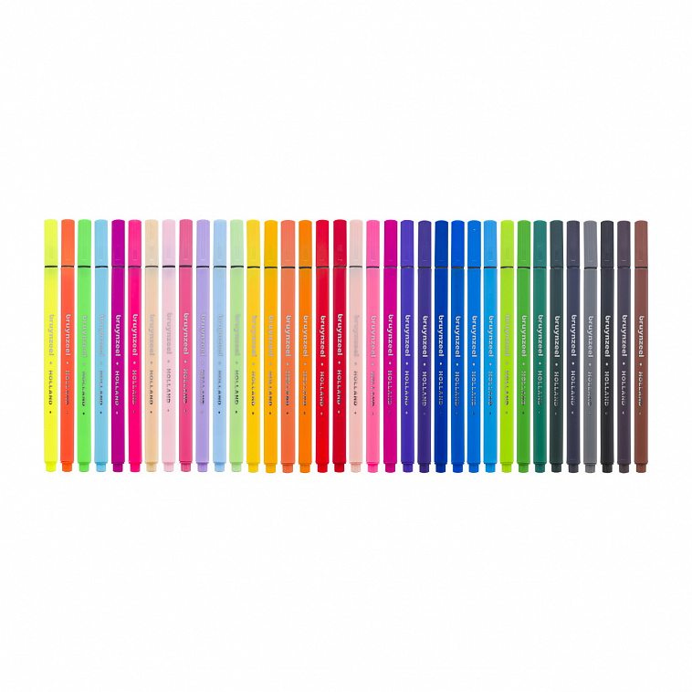 Набор капиллярных ручек Bruynzeel "Teen" 36 цветов, линеры 0,4 мм, в металлической упаковке