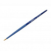 Кисть синтетика №3 круглая Roubloff "Aqua" ручка короткая синяя, покрытие обоймы soft-touch