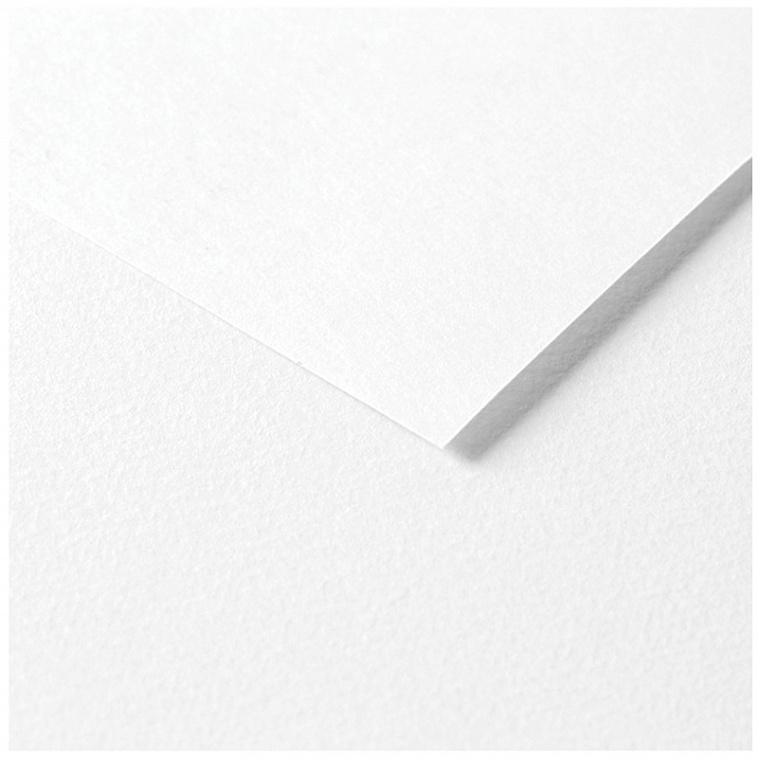 Бумага цветная Clairefontaine "Tulipe" 50х65 см 160 г, легкое зерно, белый 606x758