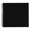 Скетчбук на спирали Гамма "Студия" 30х30 см 100 л 110 г, черный, твердая обложка, на резинке, бела 3
