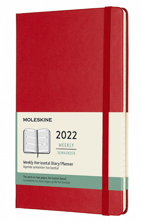 Еженедельник Moleskine "CLASSIC WKLY" Large 13х21 см 144 стр., красный