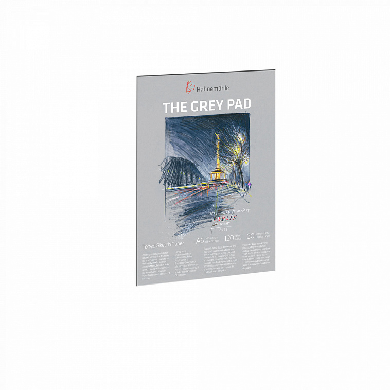 Альбом-склейка для набросков Hahnemühle "The Grey Pad"  A5 30 л 120 г, светло-серый 606x758