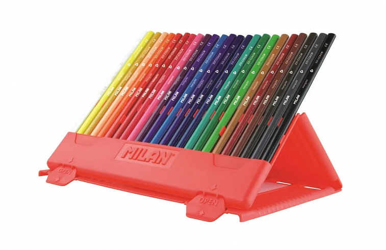 Набор карандашей цветных "Milan" 24 цв 3-х гранные в картонной упаковке  