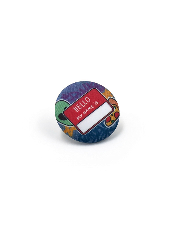 Значок закатной "Hello" 606x758