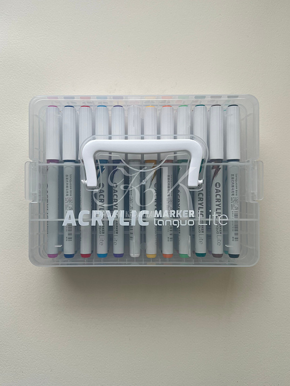 Набор маркеров акриловые Languo, 36 цветов, пластиковый бокс 606x758