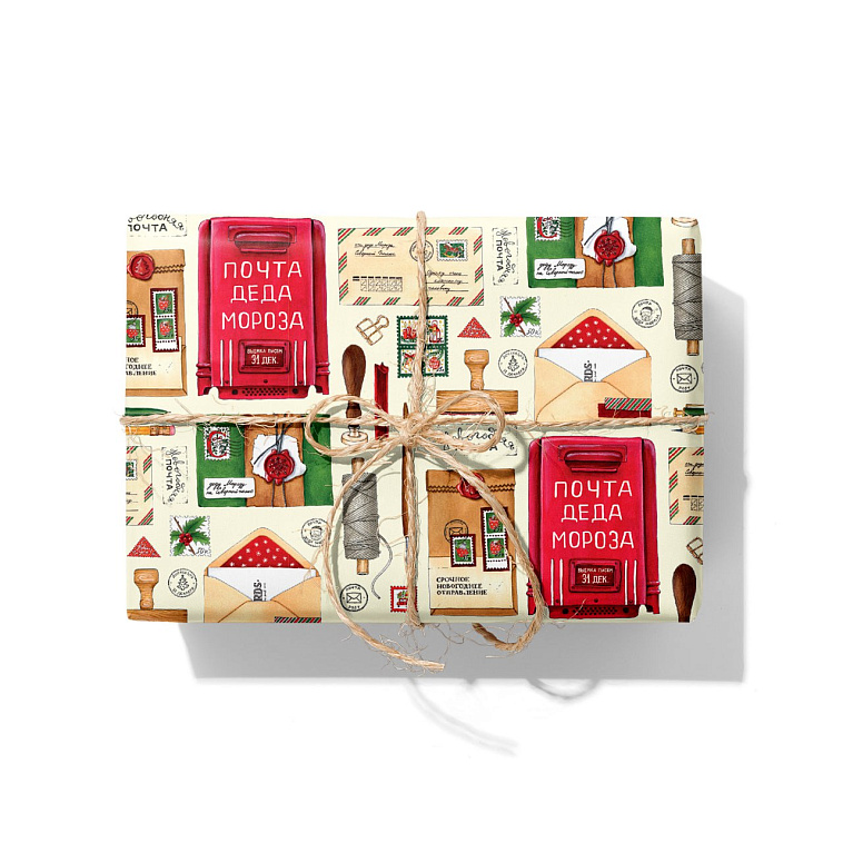 Бумага "НГ. Почта на бежевом" 606x758