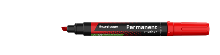 ▲Маркер Centropen 1-4,6 мм клиновидный наконечник красный  606x758