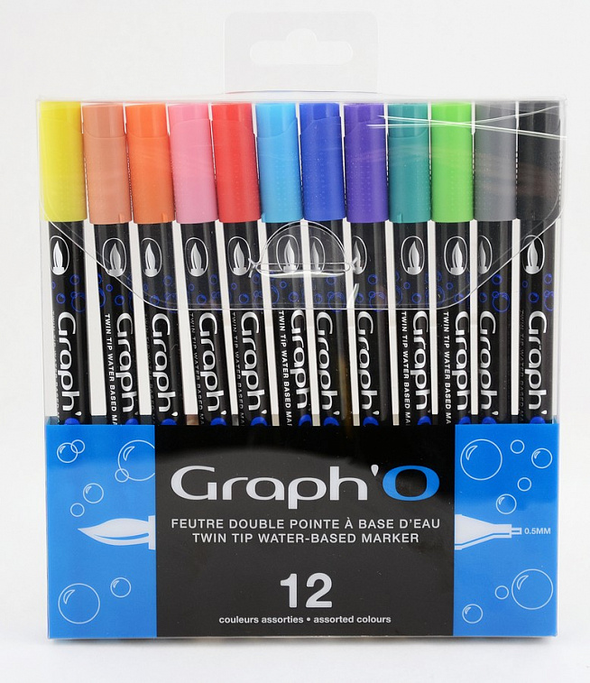 Набор маркеров GRAPH'O 12 шт Основные цвета