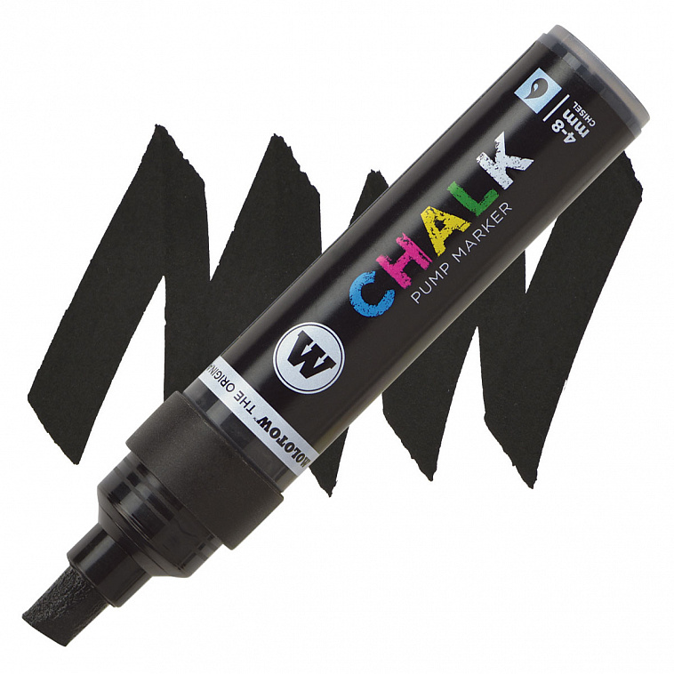 Маркер меловой Molotow "CHALK" 4-8 мм Черный  606x758