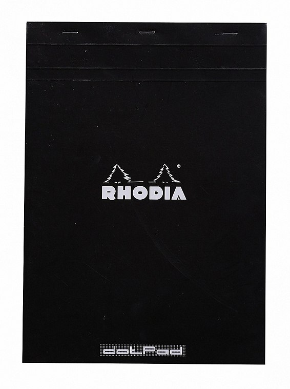 Блокнот для для графики, с точками Clairefontaine "Rhodia" 14,8х21 см, черный с микроперфорацией