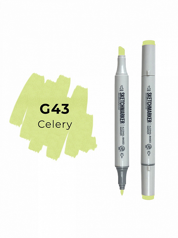 Маркер двухсторонний на спиртовой основе Sketchmarker Цвет Сельдерей 606x758