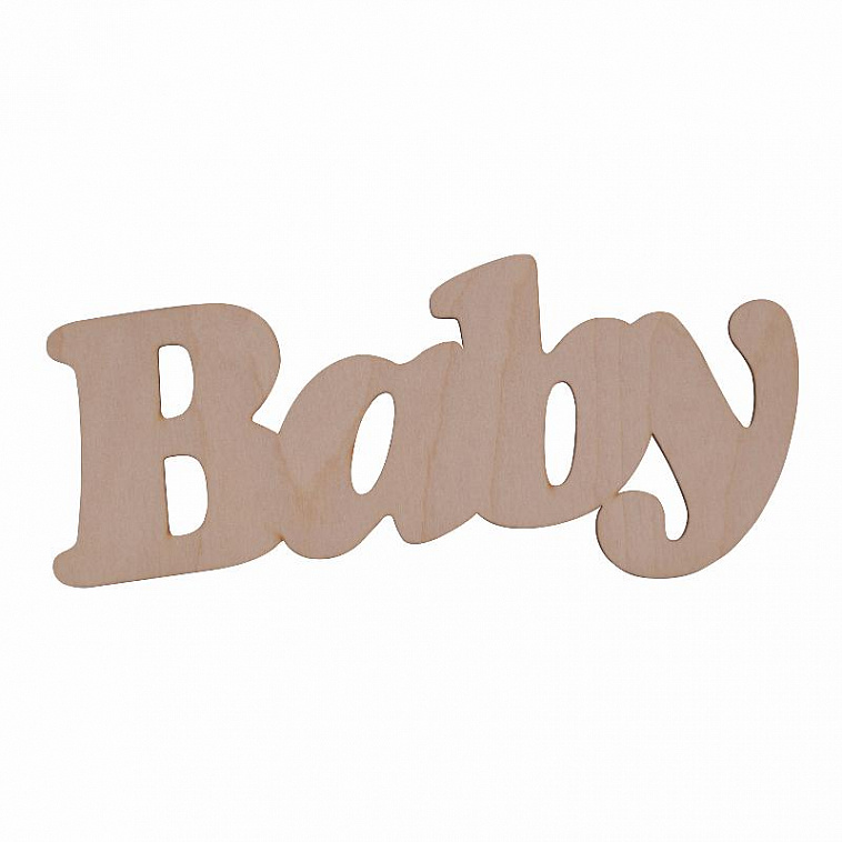 Заготовка деревянная Эль-Стар Слово "Baby"