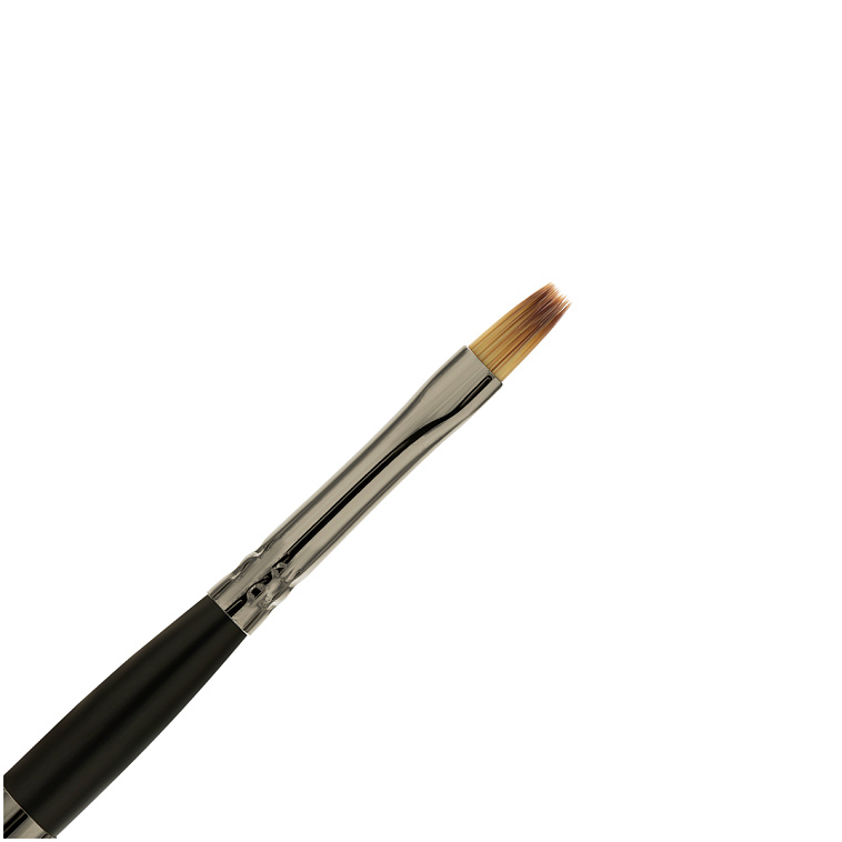 Кисть синтетика двухсторонняя, круглая №6, плоская №5 Гамма "Модерн" складная ручка 606x758