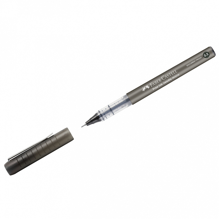 Ручка-роллер Faber-Castell "Free Ink Needle", черная, 0,5мм, одноразовая