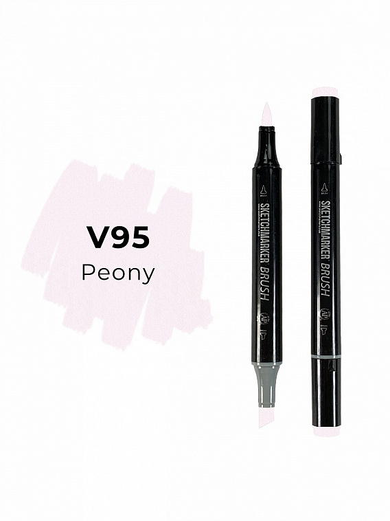 Маркер двухсторонний на спиртовой основе Sketchmarker Brush Цвет Пион 606x758