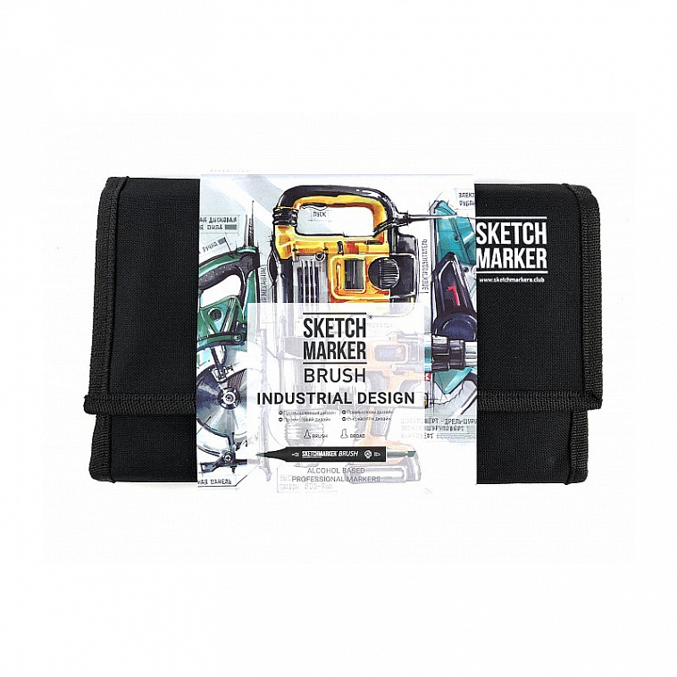 Набор маркеров Sketchmarker Brush 24 Industrial Desing - Промышленный дизайн (24 маркеров+сумка)