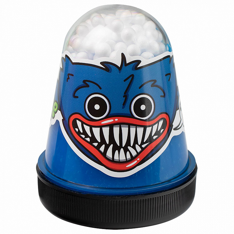 Игрушка для детей модели Slime синий с шариками, 130 г