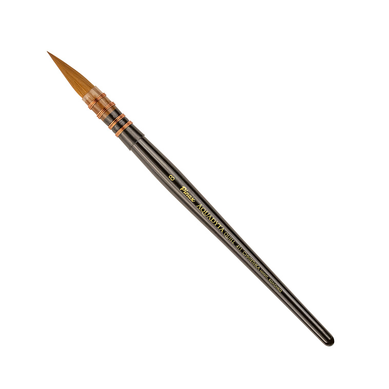 Кисть синтетика №8 круглая Pinax "AQUADYTA Quill" 606x758