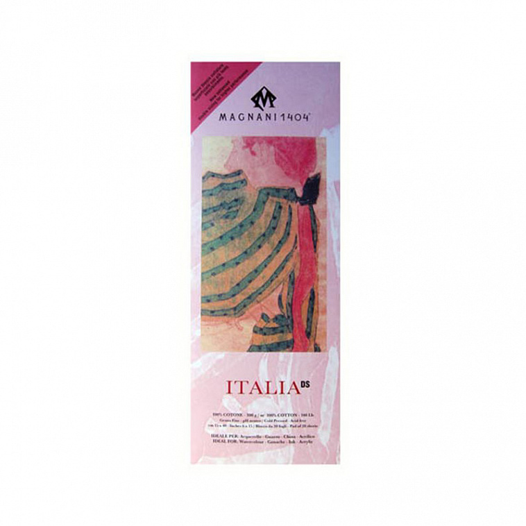 Альбом-склейка для акварели Magnani "ITALIA" 15х40 см 20 л 300 г, хлопок 100 % 606x758