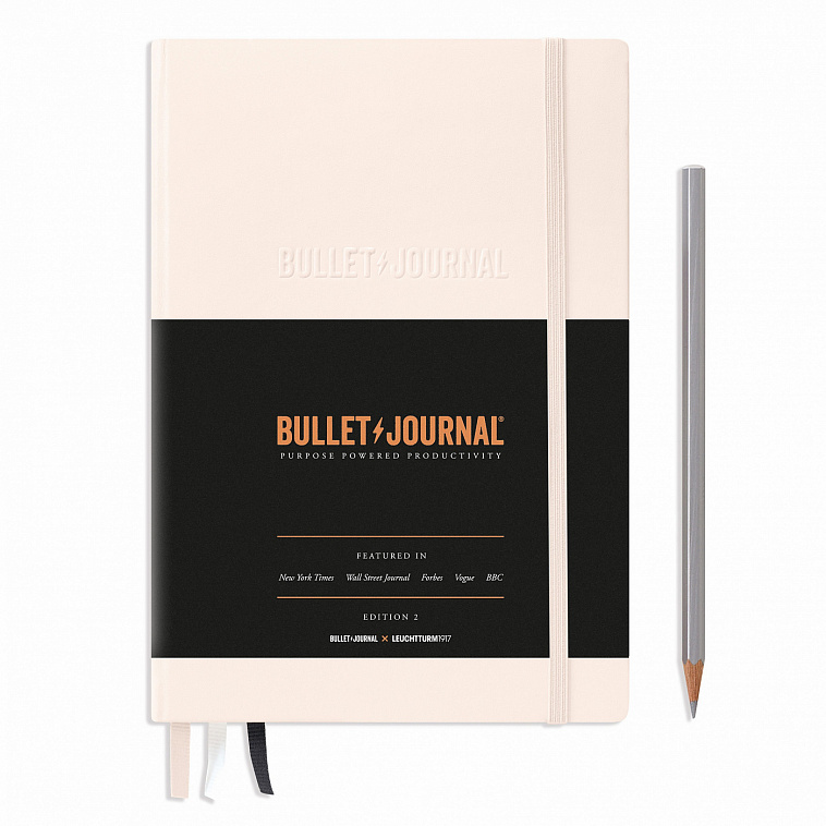 Записная книжка в точку Leuchtturm Bullet Journal А5 206 стр., 120 г, твердая обложка розовая