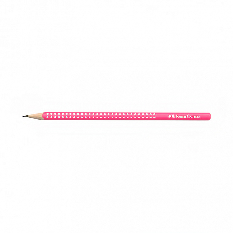 Карандаш чернографитный Faber-Castell "Sparkle Neon" B, цвет корпуса розовый