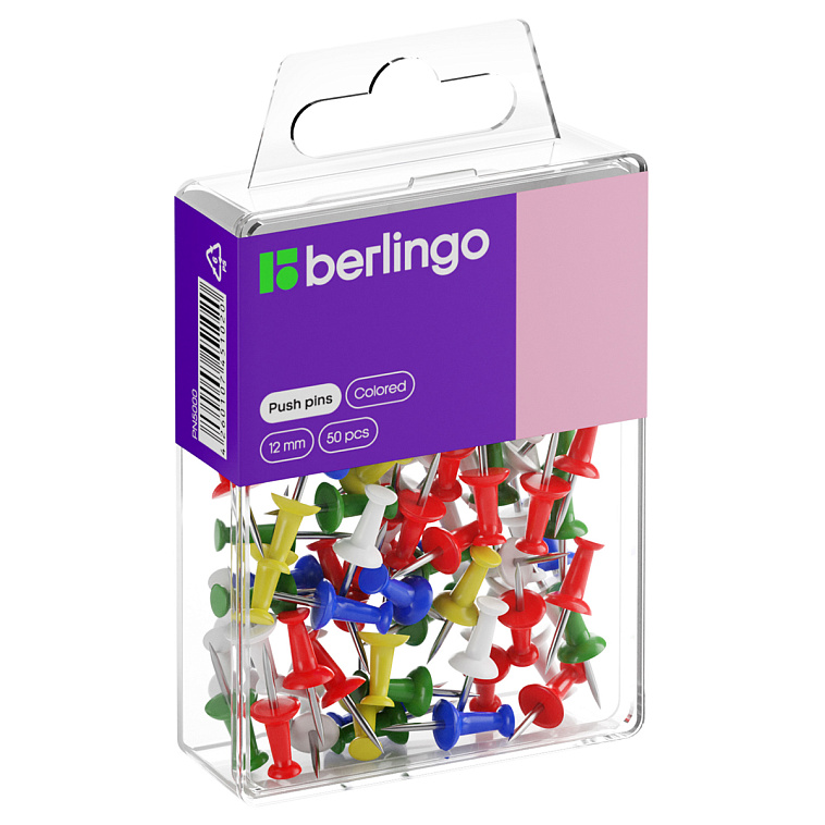 Кнопки силовые Berlingo 50 шт., ассорти, пласт. упак., европодвес 606x758