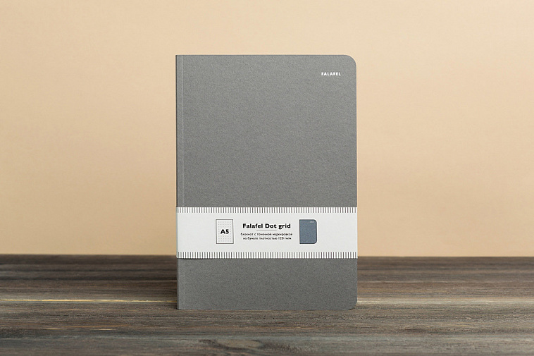 Блокнот для записей FALAFEL BOOKS А5 Ash grey 606x758