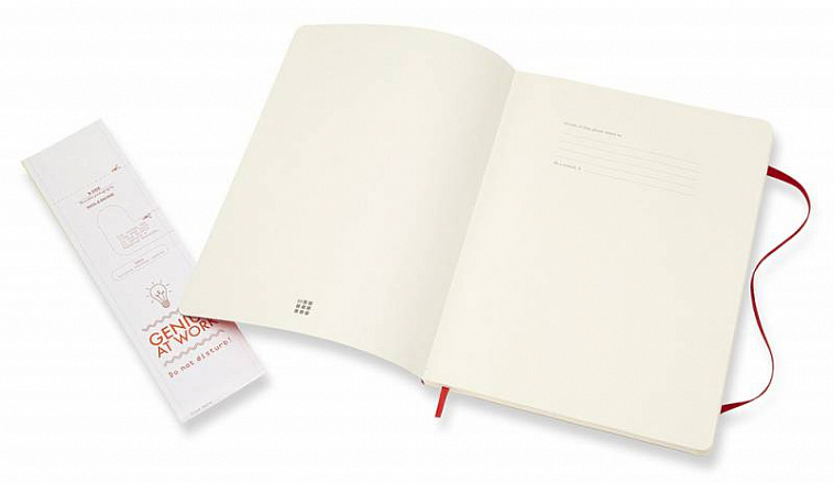 Записная книжка в линейку Moleskine "Classic Soft" XLarge 190х250 мм 192 стр, обложка красная