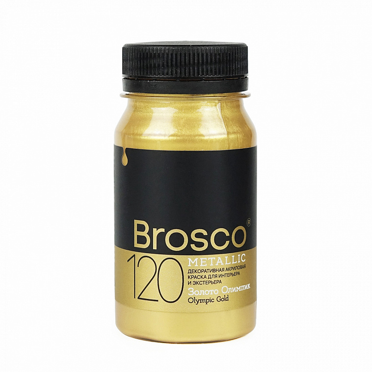 Краска декоративная Brosco 100 мл Золото Олимпик 606x758