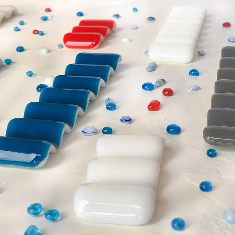 Стеклянная подставка под инструменты, цвет Аквамарин 606x758