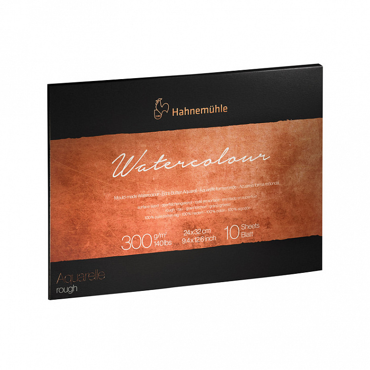 Альбом для акварели Hahnemuhle "Watercolour" 24x32 см 10 л 300 г хлопок 100% крупное зерно