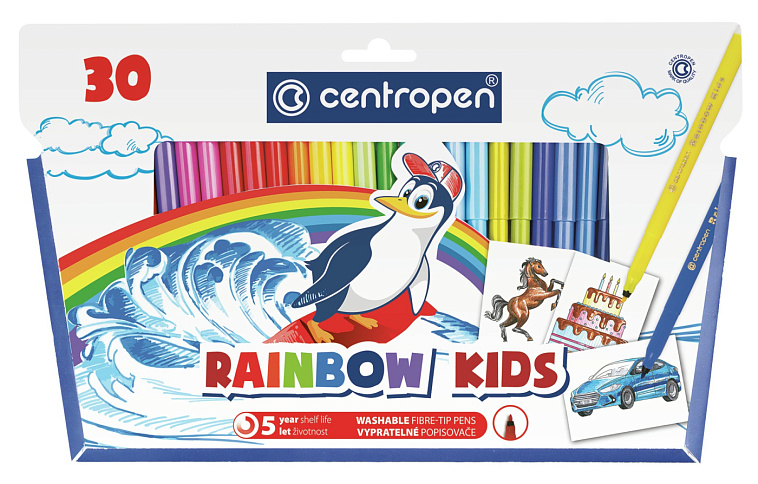 Набор фломастеров Centropen "RAINBOW KIDS PA" 30 цв 606x758