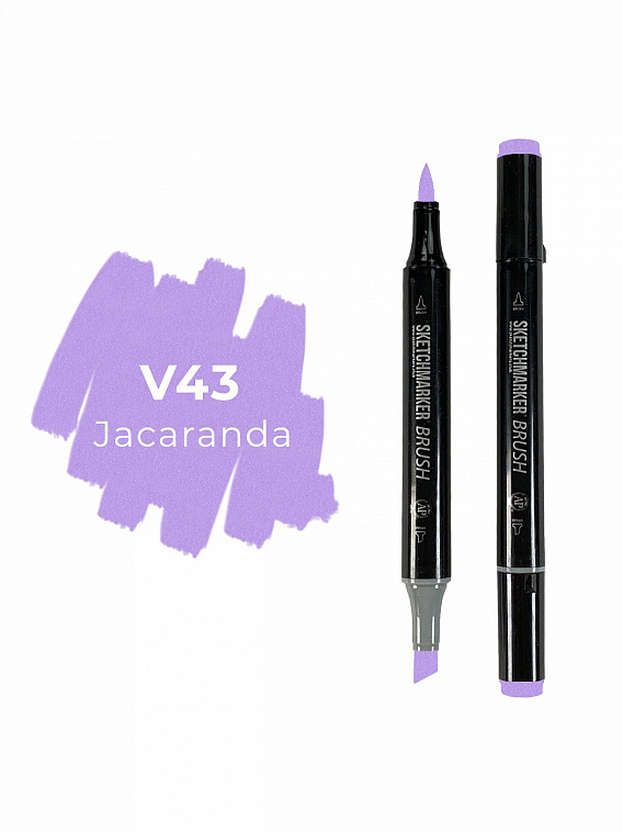 Маркер двухсторонний на спиртовой основе Sketchmarker Brush Цвет Джакаранда 606x758