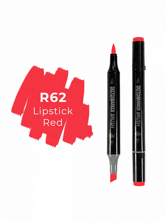 Маркер двухсторонний на спиртовой основе Sketchmarker Brush Цвет Красная помада 606x758