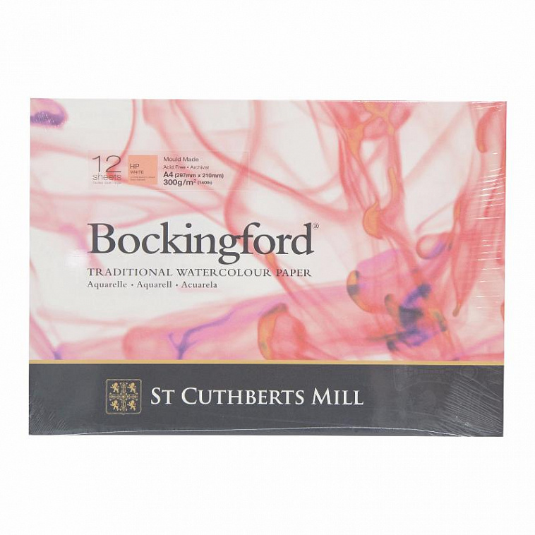 Альбом-склейка для акварели Bockingford H.P. мелкое зерно 21х29,7 см 12 л 300 г белый